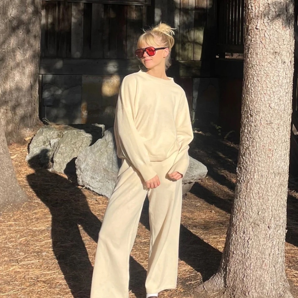 NWT Sonderhaus 100% Merino Wool Gwendolyn Sweater - Crema